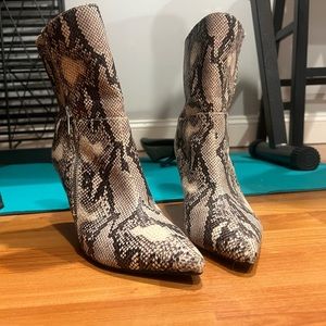 Chinese Laundry Faux snakeskin boots with heel